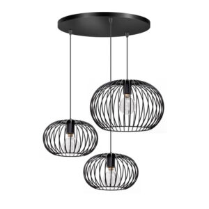 Laagste prijs - ETH Draad hanglampWire 2 3-lichts zwart - 05-HL4415-30