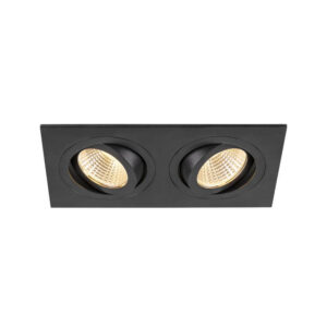 Laagste prijs - SLV Zwarte inbouwspotNew Tria 155 2x Led 2700K - 1008512