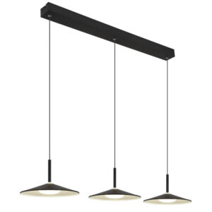 Laagste prijs - Globo Zwarte hanglampLampone 3-lichts design - 15635S-3
