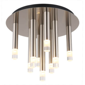 Laagste prijs - Globo Design hanglampRyan 9-lichts nikkel - 15629N-9D