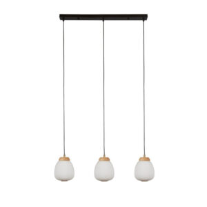 Laagste prijs - Searchlight 3-lichts hanglampElla zwart met wit - 31411-3NA