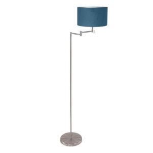 Laagste prijs - Steinhauer VloerlampBella metaal met blauwe kap - 3881ST