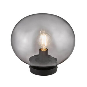 Laagste prijs - Nordlux Glazen plafondlampAlton zwart met smoke glas - 2010506047