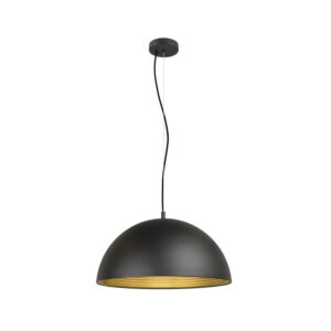 Laagste prijs - SLV Design hanglampForchini M 50 zwart met goud Ø 50cm - 1008537