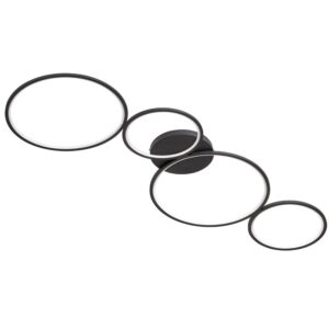 Laagste prijs - Trio Design plafondlampRondo 4-rings - 622610432
