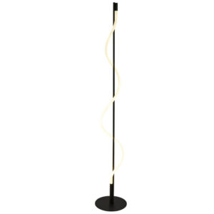 Laagste prijs - Searchlight VloerlampSerpent 56cm zwart - EU57212BK