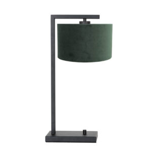 Laagste prijs - Steinhauer Trendvol tafellampjeStanger zwart met groen velvet - 7121ZW