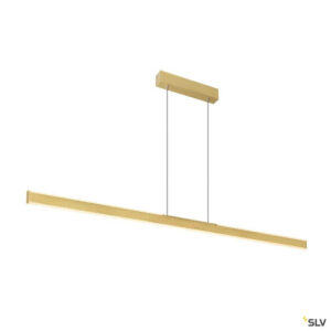 Laagste prijs - SLV kantoor hanglampOne Linear 2x15w Led 140cm mat messing - 1006190