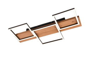 Laagste prijs - Trio Houten led plafondlampHarper 3-lichts - 622910332