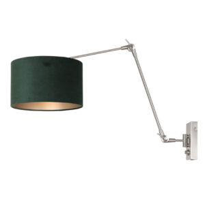 Laagste prijs - Steinhauer Verstelbare muurlampPrestige Chic met groen velvet - 8109ST