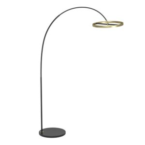 Laagste prijs - Eglo Design vloerlampBrest zwart met goud - 300201