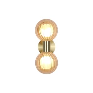 Laagste prijs - Searchlight WandlampLuminsphere goud dubbel - 30507GO