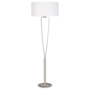 Laagste prijs - Trio Design schemerlampParis II grijs met witte lampenkap - 400200107