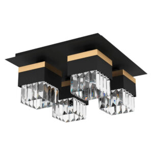 Laagste prijs - Eglo Design plafondlampBarrancas zwart met goud - 900302
