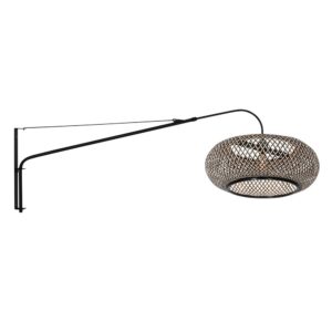Laagste prijs - Steinhauer MuurlampElegant Classy met rotan en zwarte kap - 4449ZW