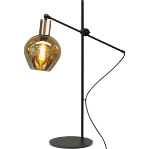 Laagste prijs - Masterlight Zwarte tafellamp met goudBounty met glas - 4471-05-02-3
