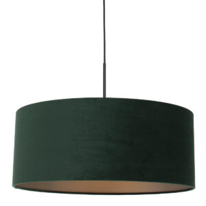Laagste prijs - Steinhauer HanglampSparkled 50cm met groen velourse kap - 8156ZW