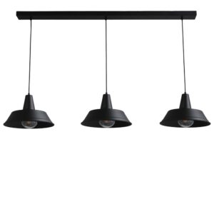 Laagste prijs - Masterlight Zwarte vintage eetkamer lampIndustria 3x35 - 2546-05-05-S-130-3