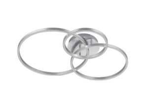 Laagste prijs - Trio PlafonnièreWinona 3-rings RVS - 670810607