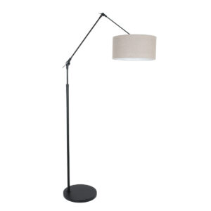 Laagste prijs - Steinhauer Vloer LeeslampPrestige Chic zwart met 40cm taupe lampenkap - 8113ZW