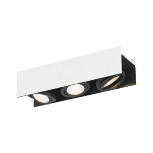 Laagste prijs - Stars of Light Richtbare spotsVidago 3-lichts wit met zwart - 39317