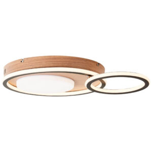 Laagste prijs - Brilliant Ronde houten plafondlampKarney - G99749/76