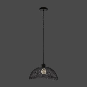 Laagste prijs - Eglo Design gaas hanglampPompeya 45cm zwart - 43304