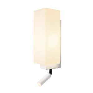 Laagste prijs - SLV Slaapkamer wandlampQuadrass wit - 1003429