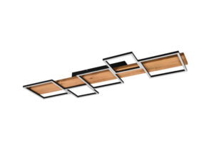 Laagste prijs - Trio Houten led plafondlampHarper 5-lichts - 622910532