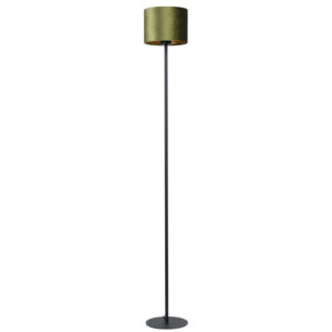 Laagste prijs - Masterlight Zwarte vloerlampVenus 150cm met olijfgroene lampenkap - 1470-05-04-130