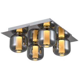 Laagste prijs - Brilliant Design plafondlampRafa met smoke glas - G97177/93