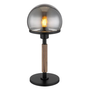 Laagste prijs - Globo TafellampHaku zwart met smoke glas - 21954S