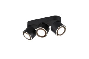 Laagste prijs - Trio Zwarte led spotTaurus 3-lichts - 652910332