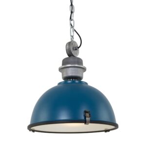 Laagste prijs - Steinhauer HanglampBikkel blauw met metaalgrijs - 7586PE