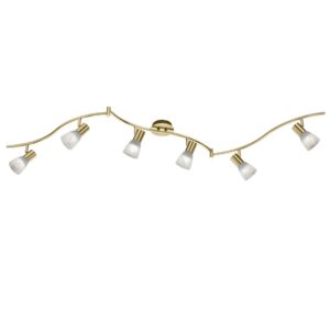 Laagste prijs - Trio Moderne plafondspotLevisto 6-lichts messing mat - 871010608