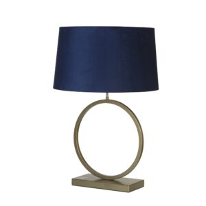 Laagste prijs - Searchlight TafellampElegant brons met blauwe kap - EU93102AZ