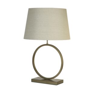 Laagste prijs - Searchlight TafellampElegant brons met creme kap - EU93102NA