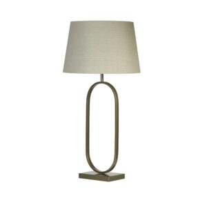 Laagste prijs - Searchlight TafellampModish brons met creme kap - EU94102NA