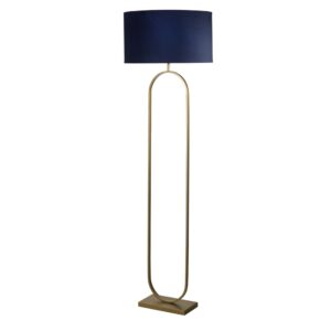 Laagste prijs - Searchlight VloerlampModish brons met blauwe kap - EU95102AZ