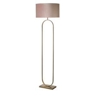 Laagste prijs - Searchlight VloerlampModish brons met roze kap - EU95102PI