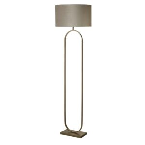 Laagste prijs - Searchlight VloerlampModish brons met taupe kap - EU95102TA