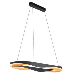 Laagste prijs - Highlight Design hanglampAscoli zwart met goud 160cm - H5542.01