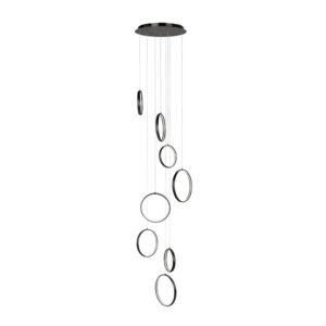 Laagste prijs - Highlight Design hanglampOlympia zwart 8 cirkels - H5800.01