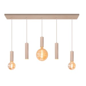 Laagste prijs - Highlight Design hanglampLocarno 5-lichts zand bruin - O1080.03