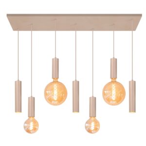 Laagste prijs - Highlight Design hanglampLocarno 7-lichts zand bruin - O1081.03