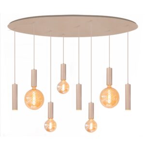 Laagste prijs - Highlight Design hanglampLocarno 8-lichts zand bruin - O1082.03