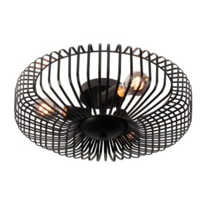 Laagste prijs - Highlight Design plafondlampNino zwart Ø 45cm - P6874.01