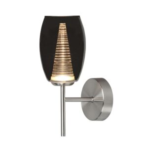 Laagste prijs - Highlight WandlampNebula nikkel met smoke glas - W3433.19