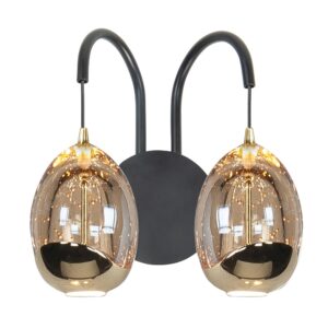 Laagste prijs - Highlight WandlampGolden Egg zwart 3-lichts - W3457.01