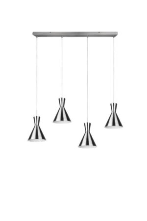 Laagste prijs - Trio HanglampEnzo Beam 4-lichts RVS - R30784007